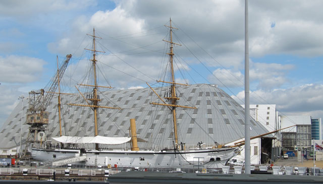 Britische Sloop HMS Gannet in Chatham