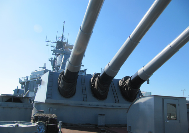 Schlachtschiff USS Iowa in San Pedro, Los Angeles