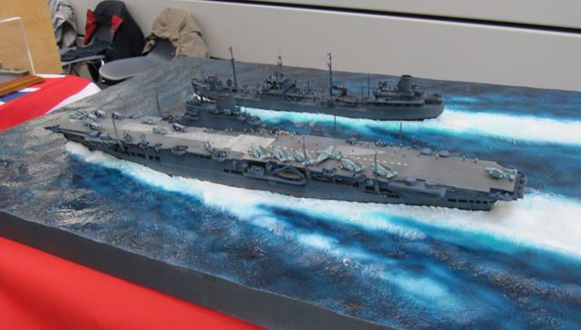 Britischer Flugzeugträger USS Robin (HMS Victorious) auf der Euro Model Expo 2017 in Lingen