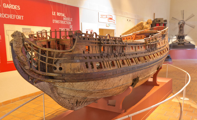 70-Kanonenschiff Le Royal im Musée de la Marine in Rochefort