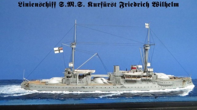 Schlachtschiff SMS Kurfürst Friedrich Wilhelm (1/700)