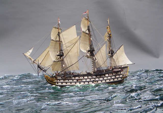 HMS Neptune schleppt HMS Victory (1/288)