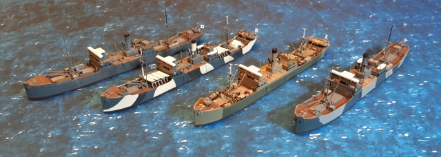 Kashu Maru, Boston Maru, Fukuyo Maru und Nitiryu Maru (1/700)