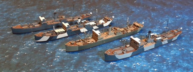 Kashu Maru, Boston Maru, Fukuyo Maru und Nitiryu Maru (1/700)
