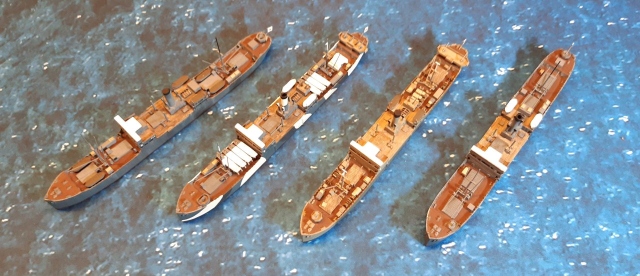Kashu Maru, Boston Maru, Fukuyo Maru und Nitiryu Maru (1/700)