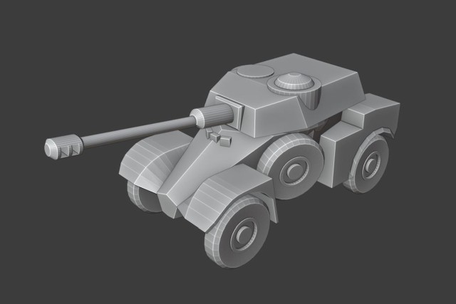 Panhard AML 90 3D-Modell