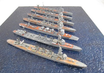 Japanische Leichte Kreuzer Kuma, Kitakami, Kiso, Nagara, Isuzu, Abukuma und Jintsu (1/700)