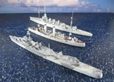 Hr. Ms. Tromp, SMS Frauenlob, HMS Chester (1/700)