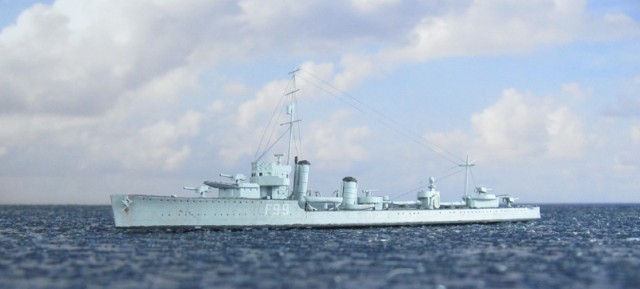 Britischer Flottillenführer HMS Valentine (1/700)