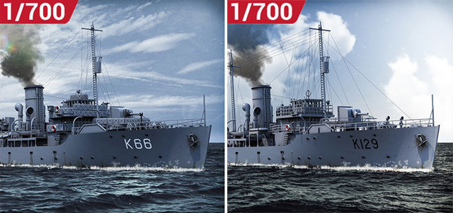 Korvetten HMCS Agassiz und HMS Begonia Deckelbild