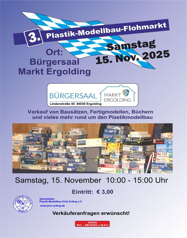 3. Plastik-Modellbau-Flohmarkt 2025 in Ergolding