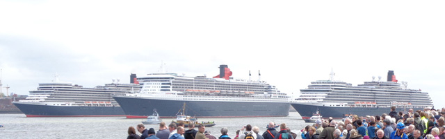 Queen Elizabeth, Queen Mary 2 und Queen Victoria