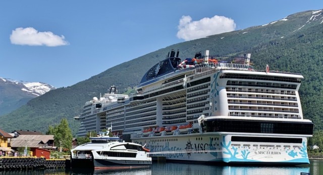 Kreuzfahrtschiff MSC Euribia in Flam, Sognefjord  (Foto Thomas Träger)