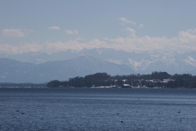 Starnberger See, Blick von Tutzing aus auf Bernried